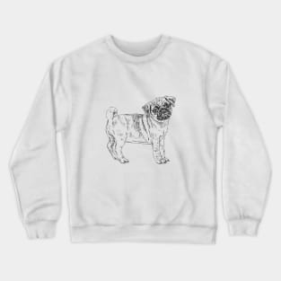 Cute Sad Pug Crewneck Sweatshirt